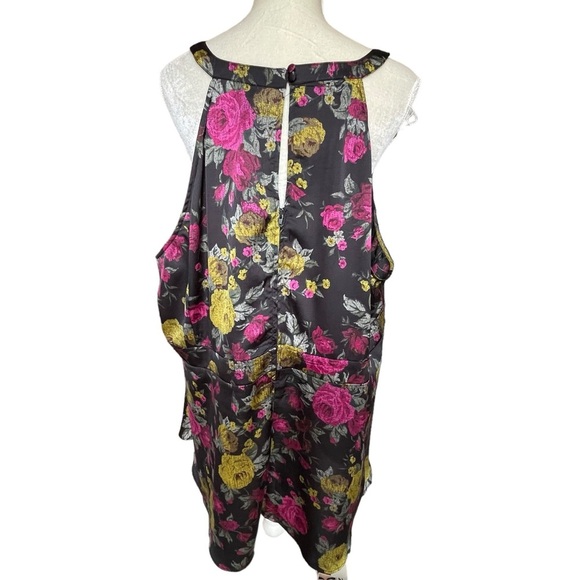 Torrid Georgette Goddess Neck Tank Top Floral Print Women’s Plus Size 5 Zip - Picture 8 of 12